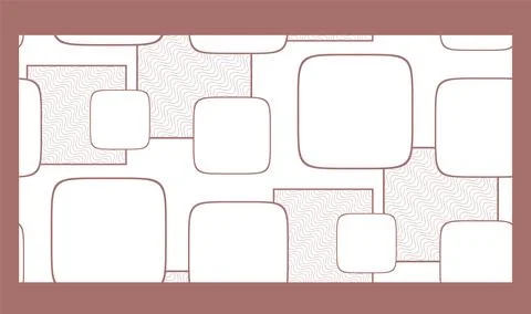 Abstract vector geometric pattern of rectangles and rounded rectangles in a f Stock Illustration