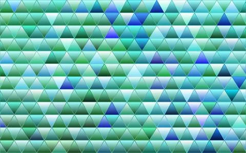 Abstract vector geometric triangle background - blue and green Stock Illustration