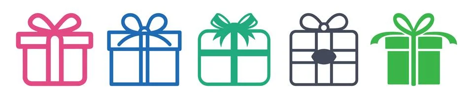 Abstract Vector Gift Box Icon Design Template Ilustração Stock