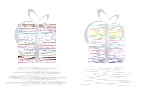 Abstract vector gift boxes Stock Illustration