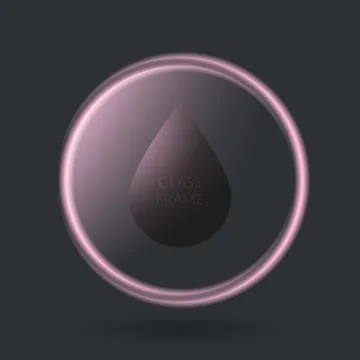 Abstract Vector Glass Glossy Frame on Dark Background Stock-Illustration
