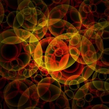 Abstract vector glowing background with bright circles Stock Illustration