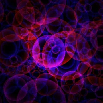 Abstract vector glowing background with bright circles Stock Illustration