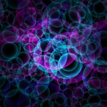 Abstract vector glowing background with bright circles Stock Illustration