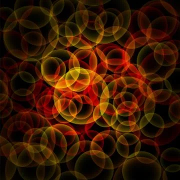 Abstract vector glowing background with bright circles Stock Illustration