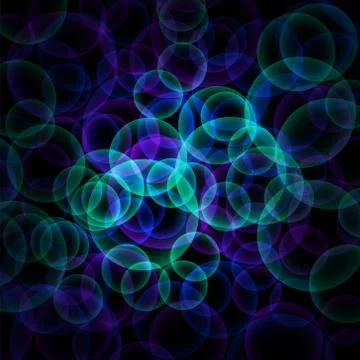 Abstract vector glowing background with bright circles Stock Illustration