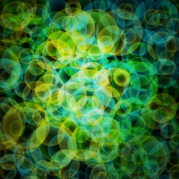 Abstract vector glowing background with bright circles Stock Illustration