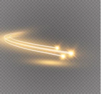 Abstract vector glowing magic star light effect from the neon blur of curved Illustrazione stock