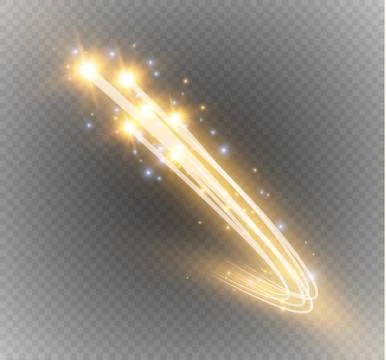 Abstract vector glowing magic star light effect from the neon blur of curved Stock Illustration