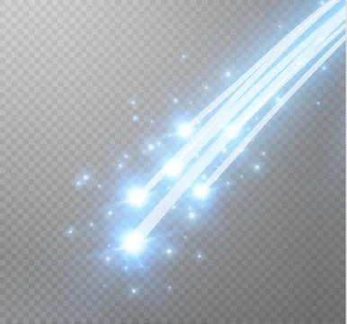 Abstract vector glowing magic star light effect from the neon blur of curved. Stock Illustration