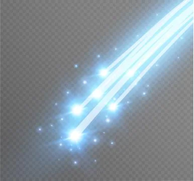 Abstract vector glowing magic star light effect from the neon blur of curved. Stock Illustration