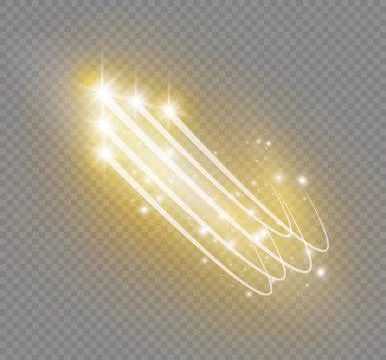 Abstract vector glowing magic star light effect from the neon blur of curved. Stock Illustration