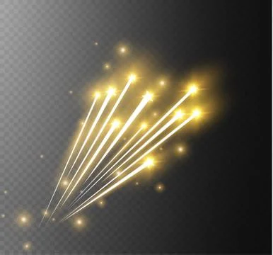 Abstract vector glowing magic star light effect from the neon blur of curved Stock Illustration