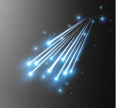 Abstract vector glowing magic star light effect from the neon blur of curved Stock Illustration