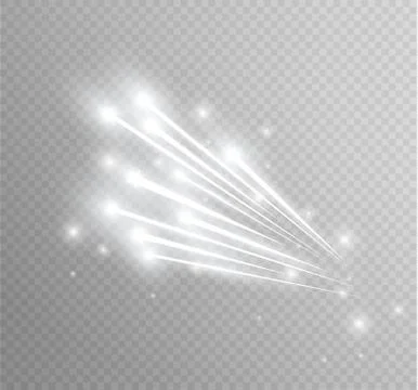 Abstract vector glowing magic star light effect from the neon blur of curved Illustrazione stock