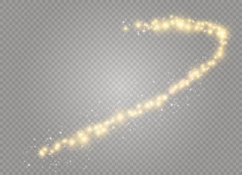 Abstract vector glowing magic star light effect from the neon blur of curved Stock Illustration