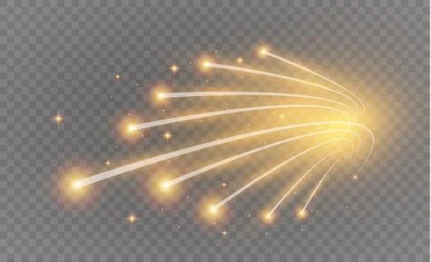 Abstract vector glowing magic star light effect from the neon blur of curved Stock Illustration