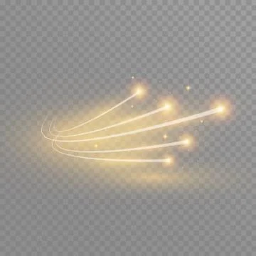 Abstract vector glowing magic star light effect from the neon blur of curved Stock Illustration
