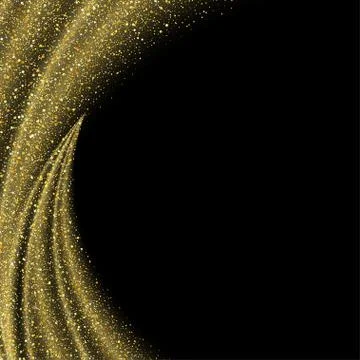 Abstract vector gold dust glitter star wave background Stock Illustration