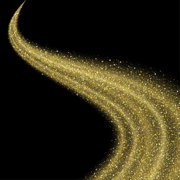 Abstract vector gold dust glitter star wave background Stock Illustration