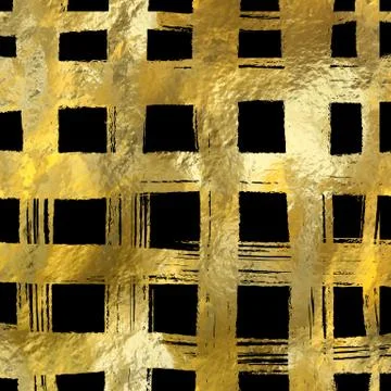 Abstract vector gold glittering textured art illustration Stock Illustration