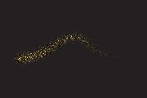 Abstract vector with golden glitter wave. Stock Illustration