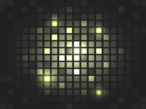 Abstract vector golden mosaic pixel background. Stock Illustration