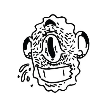 Abstract vector graphic character, space monster and alien Stock Illustration