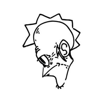 Abstract vector graphic character, space monster and alien Stock Illustration