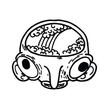 Abstract vector graphic character, space monster and alien Stock Illustration