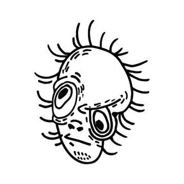 Abstract vector graphic character, space monster and alien Stock Illustration
