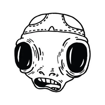 Abstract vector graphic character, space monster and alien Stock Illustration