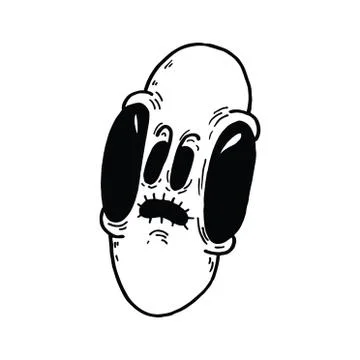 Abstract vector graphic character, space monster and alien Stock Illustration