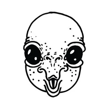 Abstract vector graphic character, space monster and alien Stock Illustration