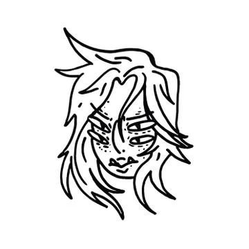 Abstract vector graphic character, space monster and alien Stock Illustration