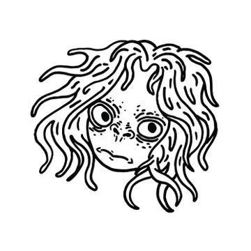 Abstract vector graphic character, space monster and alien Stock Illustration