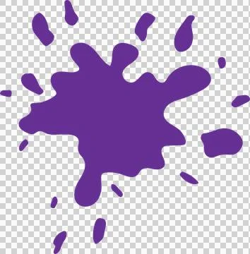 An abstract vector graphic features a dark violet blotch on a pure black ba.. Stock Illustration