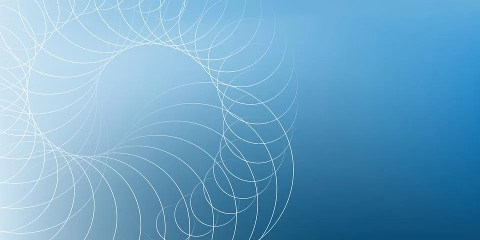 An abstract vector graphic featuring intricate circles and intersecting lin.. 库存插图
