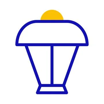 Abstract vector graphic of symmetrical stylized lantern design with clear lin Ilustración de archivo
