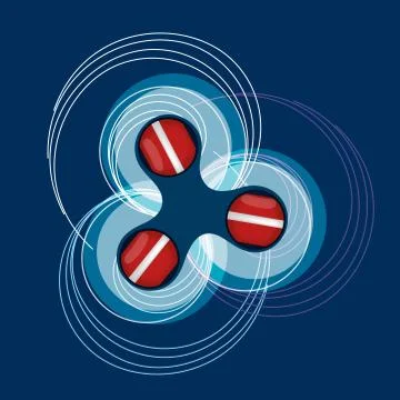 Abstract vector graphics on a blue Illustrazione stock