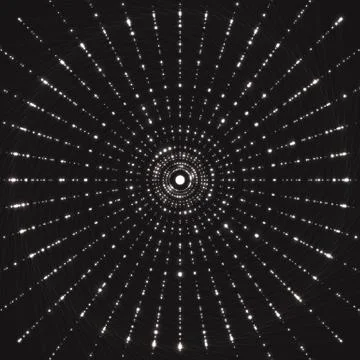 Abstract vector grayscale mesh background. Point array. Futuristic style card Stock-Illustration