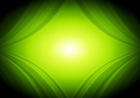 Abstract vector green waves tech background Abstract green waves tech back... 스톡 사진