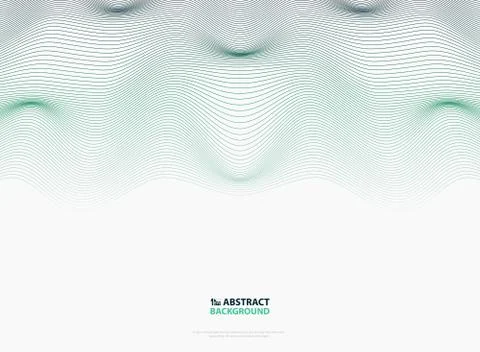 Abstract vector green wavy line decoration background. illustration vector Stock-Illustration