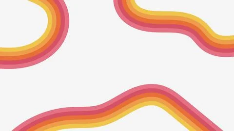 Abstract vector groovy background with copy space and pink and yellow colored Stock Illustration