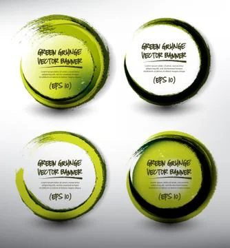 Abstract vector grunge banners set of 4. Ilustración de archivo