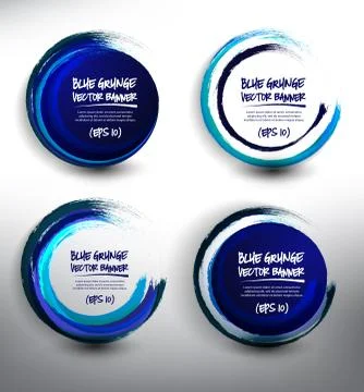 Abstract vector grunge banners set of 4. Illustrazione stock