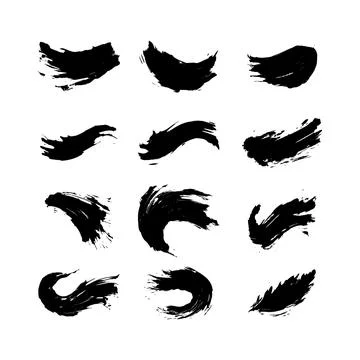 Abstract Vector Grunge Brush Stroke Vector Design Template Stock Illustration