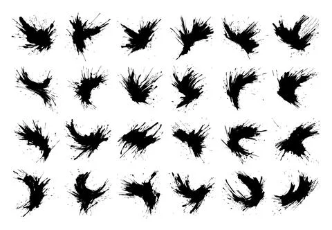 Abstract Vector Grunge Brush Stroke Vector Design Template Stock Illustration