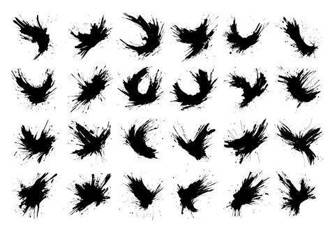 Abstract Vector Grunge Brush Stroke Vector Design Template Stock Illustration