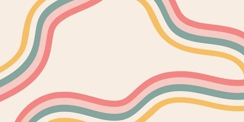Abstract vector hand drawn background with copy space and pastel colored stri Stock-Illustration